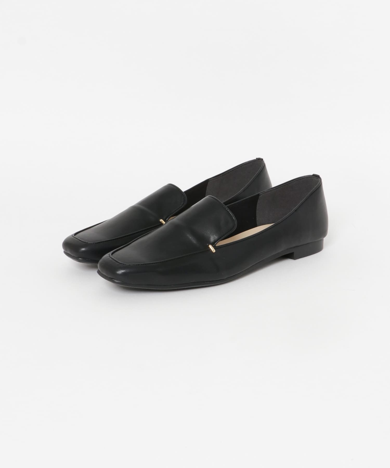 日本製金屬鉚釘方頭樂福鞋(黑色-37-BLACK)