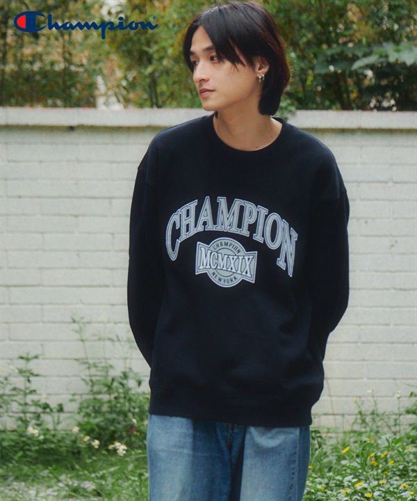 Champion / 學院風LOGO印花休閒上衣