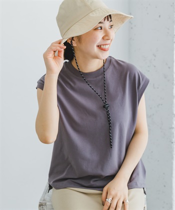 【涼感機能】棉質法式袖T恤