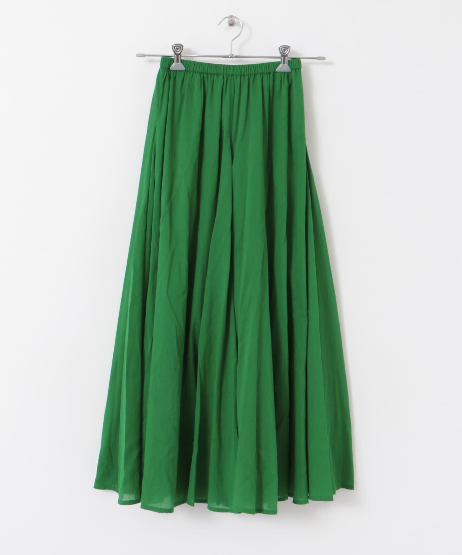 空氣感棉質巴里紗傘狀裙(綠色-FREE-GREEN)