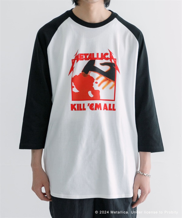 URBAN RESEARCH iD / METALLICA RAGLAN 復古棒球T恤