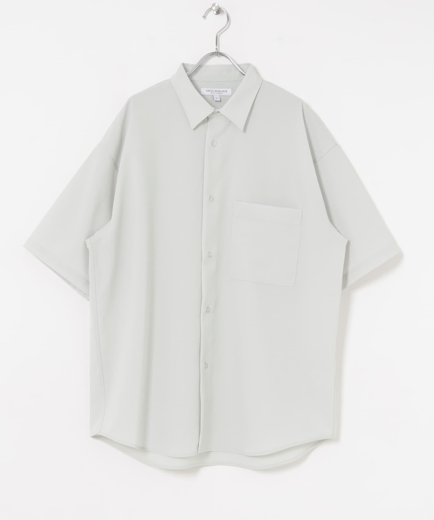 【快乾/抗皺】UR TECH 短袖襯衫(冰灰色-M-OFF WHITE)