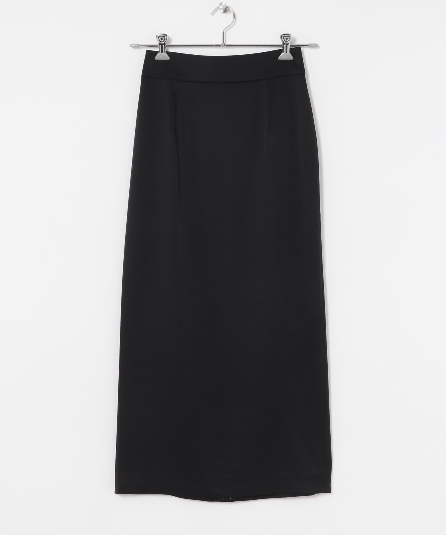 緞紋直筒裙(黑色-38-BLACK)